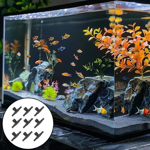 30 Pcs Aquarium Air Control Valves, Black T-Shaped Single Way Air Flow Regulators for Fish Tank Pump Systems, Adjustable Plastic Hose Connectors for 4mm Tubing in Kuwait