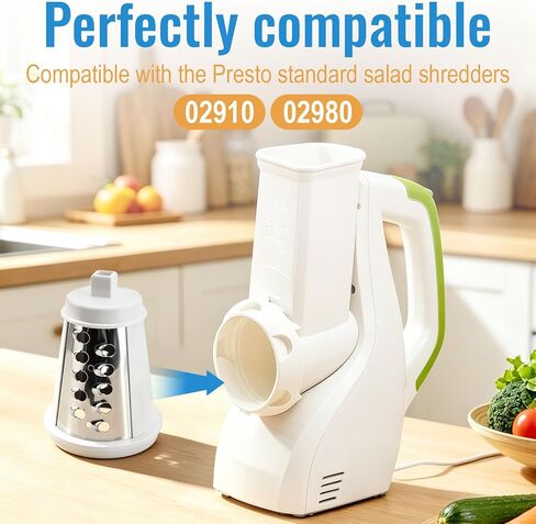 02910 White Regular Salad Shooter Shred Cone compatible wit Presto replacement parts designed for cheese pizza vegetables and all shreddable foods Models 02980 in Kuwait