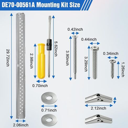 DE70-00561A Microwave Mounting Bracket for Samsung DE70-00378A 1557635 AP4403731 PS4233460 Replacement with DE92-90505N Hardware Screws Kit in Kuwait