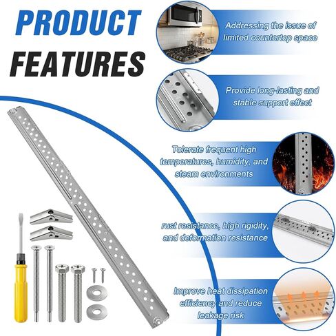 DE70-00561A Microwave Mounting Bracket for Samsung DE70-00378A 1557635 AP4403731 PS4233460 Replacement with DE92-90505N Hardware Screws Kit in Kuwait