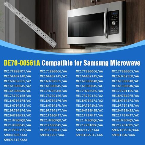 DE70-00561A Microwave Mounting Bracket for Samsung DE70-00378A 1557635 AP4403731 PS4233460 Replacement with DE92-90505N Hardware Screws Kit in Kuwait