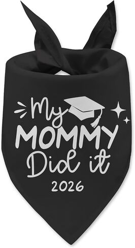 My Mommy Did It 2026 Dog Graduation Bandana Adjustable Pet Scarf for Large Medium Small Dogs Graduation Announcement Gift Dog Graduate Outfit Photo Prop Accessories for Dog Lovers in Kuwait