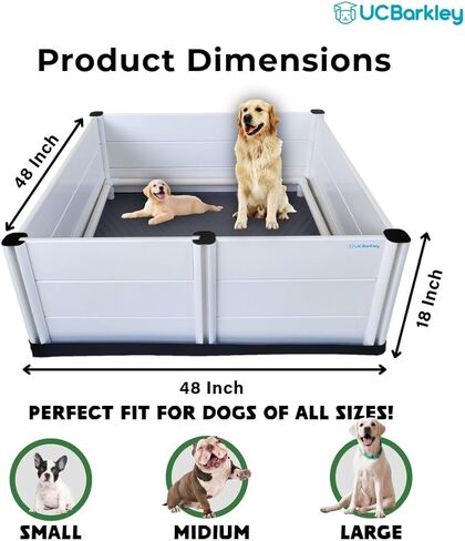 Whelping Box for Dogs & Puppies – Premium 48" Modular Design with Easy-Open Door, Pig Rails, Oxford Floor Liner & Washable Pee Pad – Indoor/Outdoor, Easy-Clean & Durable in Kuwait