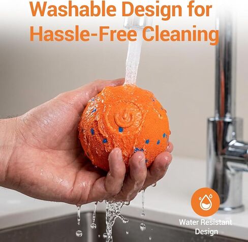 Smart Interactive Dog Toy, Pet Automatic Moving Bouncing Ball, Chew-Proof E-TPU Shell Active Rolling Ball for Medium and Large Dogs (Orange) in Kuwait