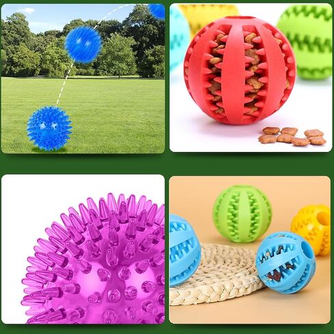 Small Dog Toy Balls, 12 Pcs Rubber Puppy Toy Balls for Ball Launcher, Dog Fetch Balls for Small Breeds 0-15 Lbs in Kuwait