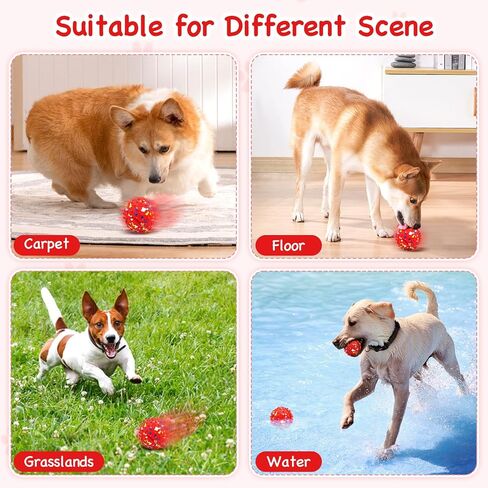 Lollyx Interactive Dog Toys, Rechargeable Moving Dog Toys to Keep Them Busy, Dog Toy Ball for Small/Medium/Large Dogs in Kuwait