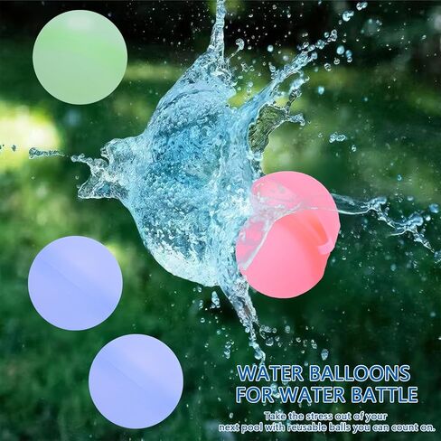 6Pcs Reusable Silicone Balls, Soft Silicone Balls for Dog Swimming Pools, Accompany Pets for Outdoor Sports, Separable Water Bullets in Kuwait