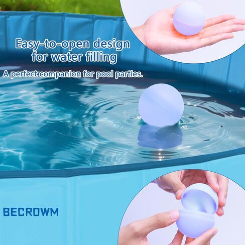 6Pcs Reusable Silicone Balls, Soft Silicone Balls for Dog Swimming Pools, Accompany Pets for Outdoor Sports, Separable Water Bullets in Kuwait