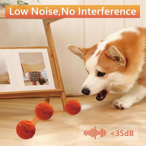 كرات ألعاب تفاعلية ذكية للكلاب، Pelota Interactiva para Perros. حركة أوتوماتيكية، ارتداد، مادة E-TPU، تصنيف IPX7 لمقاومة الماء، كرة نطاطة للحيوانات الأليفة للكلاب المتوسطة والكبيرة - برتقالية in Kuwait