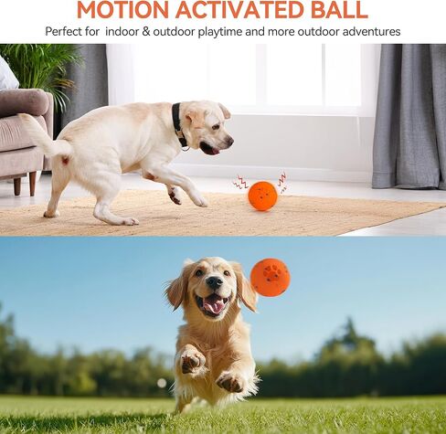 لعبة الكلاب التفاعلية ALL FOR PAWS، كرة متحركة ذكية مع وضعين للعب، مادة E-TPU، كرة كذاب قابلة لإعادة الشحن عبر USB للكلاب المتوسطة والكبيرة الحجم، التدحرج التلقائي يبقي الكلب مشغولاً in Kuwait