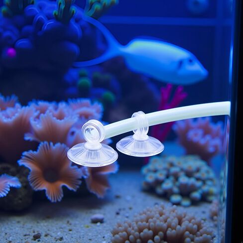 10Pcs Aquarium Suction Cup Clips Set, Fish Tank Air Line Holder, Clear Plastic for Glass Fish Supples in Kuwait
