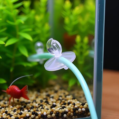 10Pcs Aquarium Suction Cup Clips Set, Fish Tank Air Line Holder, Clear Plastic for Glass Fish Supples in Kuwait