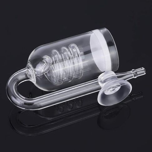 CO2 Diffuser UShaped Glass Diffuser Aquarium CO2 Carbon Dioxide Reactor with Suction Cup for Aquarium Plants in Kuwait