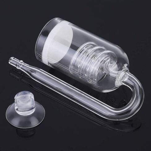 CO2 Diffuser UShaped Glass Diffuser Aquarium CO2 Carbon Dioxide Reactor with Suction Cup for Aquarium Plants in Kuwait