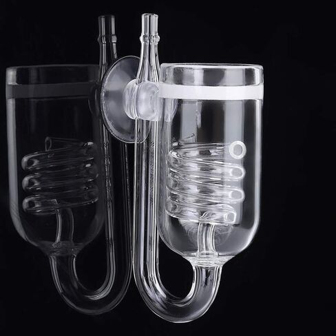 CO2 Diffuser UShaped Glass Diffuser Aquarium CO2 Carbon Dioxide Reactor with Suction Cup for Aquarium Plants in Kuwait
