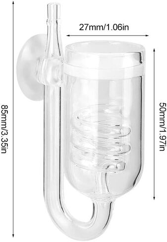 CO2 Diffuser UShaped Glass Diffuser Aquarium CO2 Carbon Dioxide Reactor with Suction Cup for Aquarium Plants in Kuwait