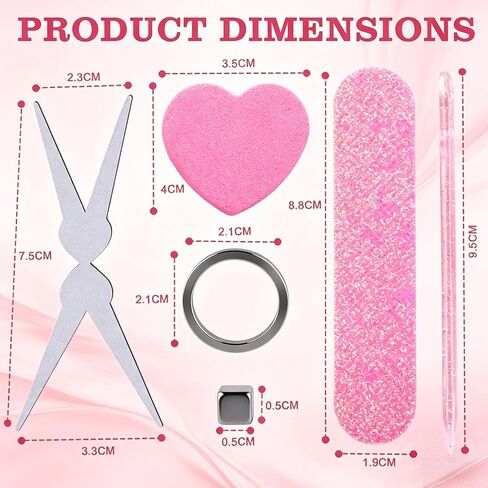 2pcs Ring Cat Eyes Magnet for Nails, Cateye Magnet for Nails, Y-Shaped & Hollow Ring Nail Magnet for Halo, French, Magnetic Nail Art Tool for Home DIY, Beginners & Nail Artists in Kuwait
