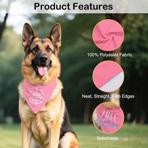 My Humans are Getting Married Pink Dog Bandana, Cute Photo Prop for Engagement Gift, Dog Bandanas Accessories for Wedding Ceremony, Wedding Gifts for Pet Owner Pet Lover in Kuwait