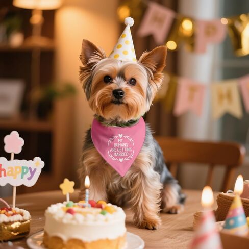 My Humans are Getting Married Pink Dog Bandana, Cute Photo Prop for Engagement Gift, Dog Bandanas Accessories for Wedding Ceremony, Wedding Gifts for Pet Owner Pet Lover in Kuwait