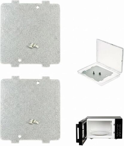 2Pcs WB39X10034 Microwave Waveguide Cover Mica Sheet Replacement 3.8" x 4.6" Fit for GE Microwave Oven PEB7227AN3DD JES1097SMSS Replaces 262100100006 AP4980541 PS3486812 in Kuwait