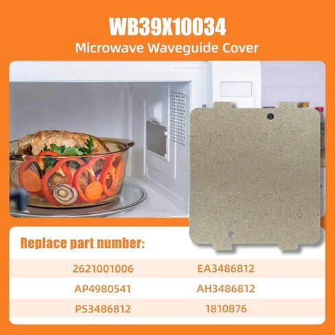 2Pcs WB39X10034 Microwave Waveguide Cover Mica Sheet Replacement 3.8" x 4.6" Fit for GE Microwave Oven PEB7227AN3DD JES1097SMSS Replaces 262100100006 AP4980541 PS3486812 in Kuwait