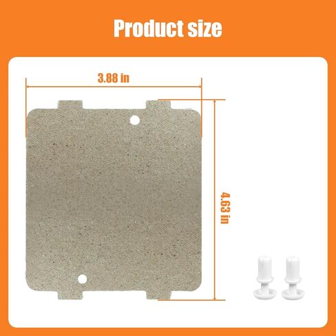 2Pcs WB39X10034 Microwave Waveguide Cover Mica Sheet Replacement 3.8" x 4.6" Fit for GE Microwave Oven PEB7227AN3DD JES1097SMSS Replaces 262100100006 AP4980541 PS3486812 in Kuwait