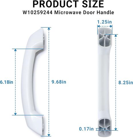 مقبض باب الميكروويف W10259244 متوافق مع ويرلبول Maytag W10259244 استبدال 1549832 AP4410887 PS2361014 EAP2361014 in Kuwait