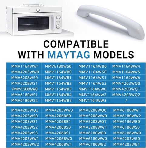مقبض باب الميكروويف W10259244 متوافق مع ويرلبول Maytag W10259244 استبدال 1549832 AP4410887 PS2361014 EAP2361014 in Kuwait