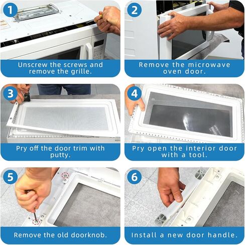 مقبض باب الميكروويف W10259244 متوافق مع ويرلبول Maytag W10259244 استبدال 1549832 AP4410887 PS2361014 EAP2361014 in Kuwait