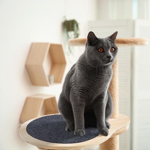 Dansydaisy 3 Pack 17.32" x 13.78" Cat Tree Attachments Accessories Tower Replacement Platform Soft Felt Blanket Wooden Perch Step Handwoven Hemp Rope Scratch for Floor to Ceiling DIY Indoor Cats Tower in Kuwait