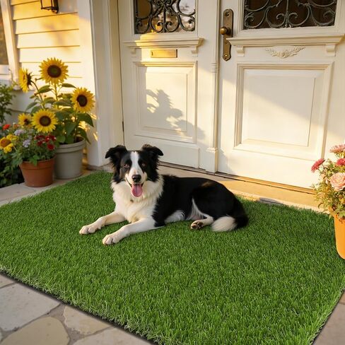 HEBE Fake Grass Pee Pad for Dogs 3'x5', Artificial Grass Turf for Indoor Outdoor Potty Training, Washable Dog Potty Grass Mat with Drainage Holes, Reusable Non-Slip Pet Potty Pad in Kuwait