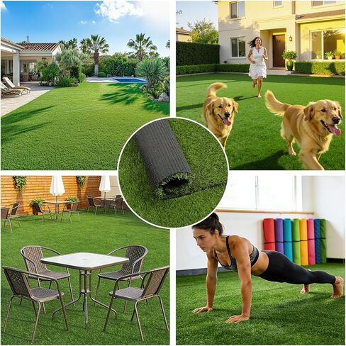 HEBE Fake Grass Pee Pad for Dogs 3'x5', Artificial Grass Turf for Indoor Outdoor Potty Training, Washable Dog Potty Grass Mat with Drainage Holes, Reusable Non-Slip Pet Potty Pad in Kuwait