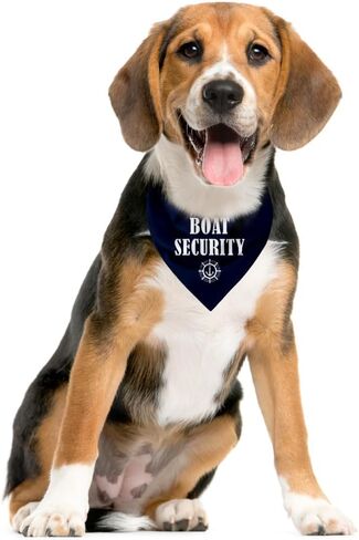 Boat Security Dog Bandana, Dog Boating Accessories, Funny Dog Bandana, Dog Lake Essentials, Dog Bandana for Small Medium Dogs, Dog Scarf, Pet Dog Triangle Scarf, Gift for Dog Lover (D40) in Kuwait
