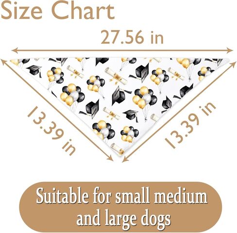 JXGZSO 1 Piece Graduation Announcement Dog Bandana Graduation Themed Tie On Scarf Grad Party Gift (Graduation Dog) in Kuwait