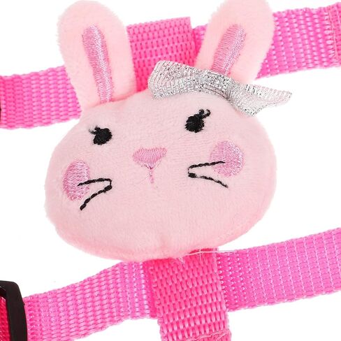 Rabbit Harness Leash Set for Small Pets, Wear-Resistant Outdoor Bunny Vest Harness with Escape Prevention, Adjustable Ferret and Dwarf Rabbit Traction Leash, Size S, 2pcs Set in Kuwait