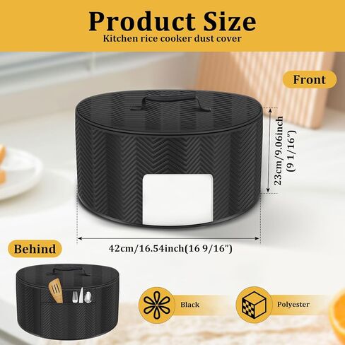 Slow Cooker Cover with Aluminum Foil Lining for & 6, 7, 8 Quart Oval Slow Cookers Small Appliance Covers, Dust Cover with Clear Window in Kuwait