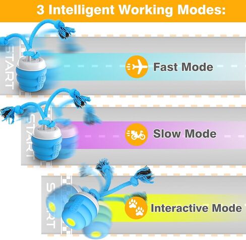 Interactive Dog Toys Ball - Fun Moving Dog Toys to Keep Them Busy | Rechargeable Smart Automatic Dog Ball for Large, Medium, and Small Puppy Dogs for Boredom, Blue in Kuwait