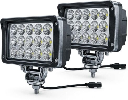 2PACK 6.3IN Led Work Light,Rectangular 12/24 Volt DC 45W 4500LM,Brightest Led Flood Light Bar Heavy Duty Offroad Headlight Waterproof for Truck Tractor ATV SUV UTV in Saudi Arabia