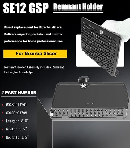 Remnant Holder With Knob Assembly For Bizerba Slicer SE12 SE12D GSP GSPG V12 VS12F, Replace# 60220401708, Meat Slicer Parts Replacement in Kuwait