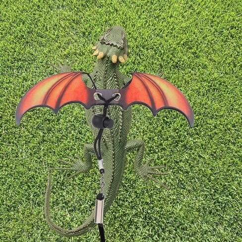 SHINEOFI Adjustable Lizard Leash and Gecko Harness Set, Reptile Outdoor Walking Traction Rope, Lightweight Bearded Dragon Accessory for Small Pet Safety in Kuwait