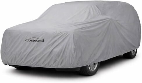 غطاء سيارة Coverking UVCSUV5I98 Universal Fit لسيارات الدفع الرباعي الكبيرة جدًا (الضواحي، النزهة) - Triguard Light Weather Outdoor (رمادي) in Kuwait