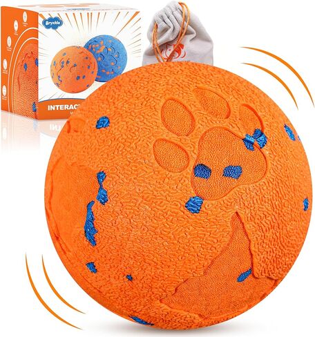 Interactive Dog Ball for Large Dogs, Self Moving Toy with Bouncing & Vibrating, 3.1" Chew-Resistant E-TPU, Indestructible, IPX7 Waterproof, Low Noise, Gift Bag – Perfect for Medium/Large Breed Dogs in Kuwait