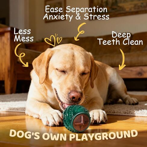 Interactive Dog Toys with Built-in Treats: Rolling Lick Ball for Dogs, Beef Flavor Enrichment Dog Treat Toy to Keep Them Busy, Mental Stimulation Toys for Small Medium Large Breed, Indoor Outdoor Use in Saudi Arabia