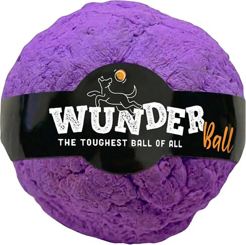 لعبة WACKYwalk'r WUNDERball المتينة لجلب الكلاب - كرة مطاطية طبيعية غير قابلة للتدمير، أكثر أمانًا من كرات التنس، تطفو للعب الداخلي والخارجي، مصنوعة يدويًا في أمريكا الشمالية، أرجواني متوسط ​​(يصل إلى 40 رطلاً) in Kuwait