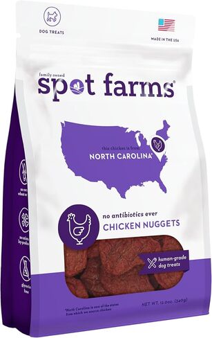 Spot Farms Chicken Nuggets Healthy All Natural Dog Treats Human Grade Grain Free 12 oz in Saudi Arabia