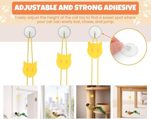 DS. DISTINCTIVE STYLE Interactive Chirping Bird Cat Toy, Simulated Bird Design Cat Toys for Indoor Cats Kitten, Fun Hunting Exercise Cat Bird Toy (2 Pack) in Kuwait