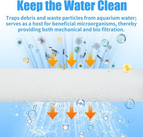 مجموعة من 6 وسادات إسفنجية بديلة من AQUANEAT، حشوة إسفنجية لحوض السمك متوافقة مع AquaClear 110، وسائط فلتر خزان الأسماك in Kuwait