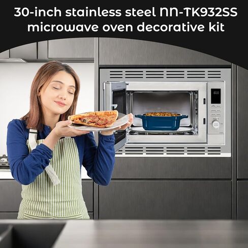 مجموعة أدوات الميكروويف المدمجة مقاس 30 بوصة NN-TK932SS لأفران الميكروويف باناسونيك 2.2 قدم مكعب، هيكل من الفولاذ المقاوم للصدأ قابل للتعديل، يحسن جماليات المطبخ in Kuwait
