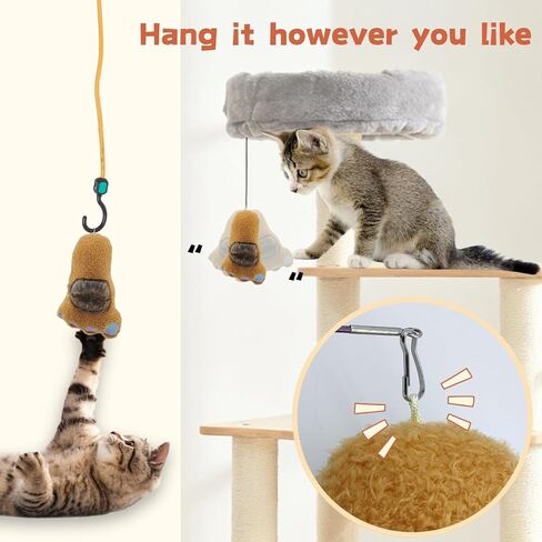 Cat Toy Stinky Paws, Filled with Valerian Catnip, Hang Anywhere, Features Crinkle Paper and Rattle, Multi-Function Interactive Cat Toy, Suitable for All Cat Breeds in Kuwait