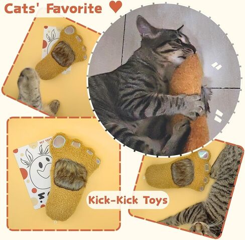 Cat Toy Stinky Paws, Filled with Valerian Catnip, Hang Anywhere, Features Crinkle Paper and Rattle, Multi-Function Interactive Cat Toy, Suitable for All Cat Breeds in Kuwait